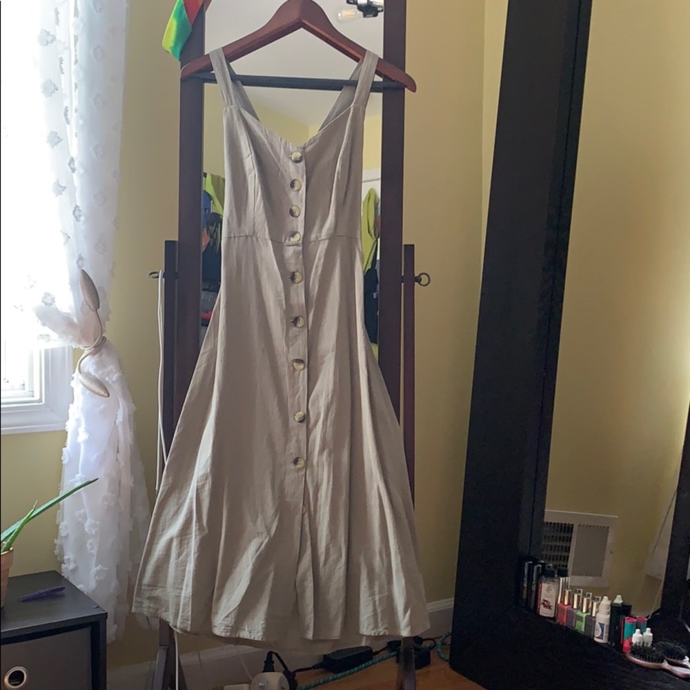 Midi linen dress